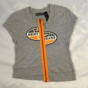 Gray/orange Sweatshirt T-shirt DKNY - M